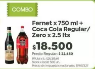 Coca cola - Fernet + Coca Cola Regular/Zero