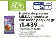 Milka - Huevo de pascua chocolate con leche paq