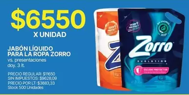 Zorro - JABÓN LÍQUIDO PARA LA ROPA