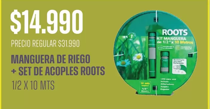 X$ - MANGUERA DE RIEGO + SET DE ACOPLes