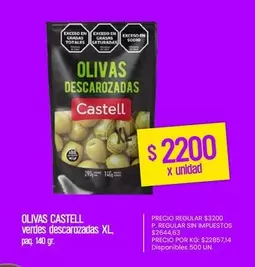 Castell - OLIVAS DESCAROZADAS