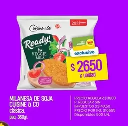 Cuisine - MILANESA DE SOJA