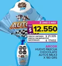 Arcor - HUEVO PASCUA CHOCOLATE AUTOS MILK3