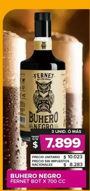 Buhero - BUHERO NEGRO FERNERT BOT X 700 CC