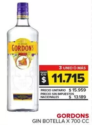 Gordon's - GIN BOT. X 700 CC