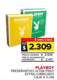 Playboy - PRESERVATIVO ULTRA FINO/ EXTRA LUBRICADO