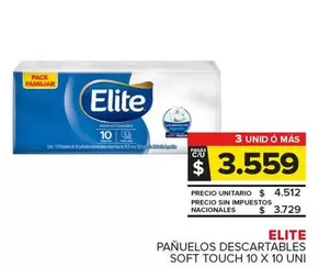 Elite - PAÑUELOS DESCARTABLES SOFT TOUCH