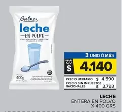 X$ - LECHE ENTERA EN POLVO
