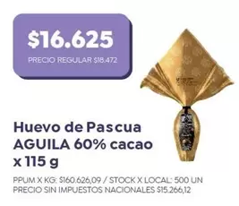 Aguila - Huevo de Pascua AGUILA 60% cacao