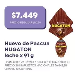 Nugaton - Huevo de Pascua leche