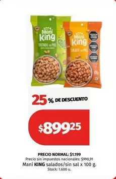 King - Mani KING salados/sin sal