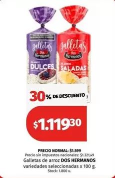 Dos Hermanos - Galletas de arroz