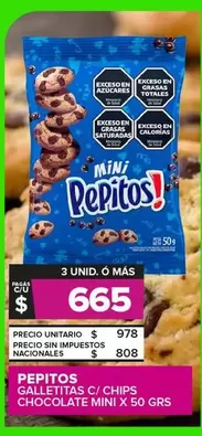 Pepitos - PEPITO GALLETITAS C/ CHIPS CHOCOLATE MINI