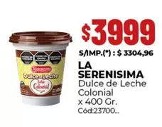 Colonial - Dulce de Leche  x 400 Gr. Cód:23700