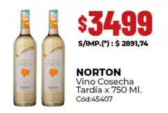 Norton - Vino Cosecha Tardía x 750 Ml. Cód:45407
