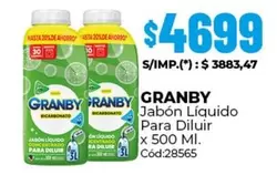Granby - Jabón Líquido Para Diluir x 500 Ml. Cód:28565