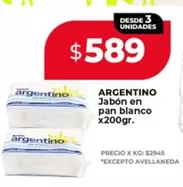 Argentino - Jabón en pan blanco