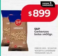 S&P - Garbanzos bolsa