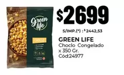 Green Life - Choclo Congelado x 350 Gr. Cód:24977