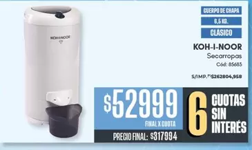 Koh-i-noor - Secarropas C
uevo de Chapa 6,5 Kg Cl
uevo sico