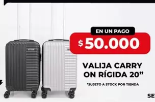 VALIJA CARRY ON RÍGIDA 20"