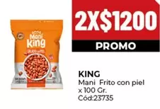 King - Mani Frito con piel x 100 Gr. Cód:23735