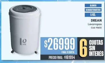Drean - Lavarropas Cód: 90655