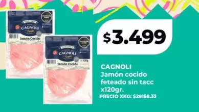 Cagnoli - Jamón cocido feteado sin tacc