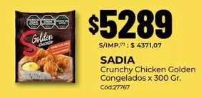 Sadia - Crunchy Chicken Golden Congelados x 300 Gr. Cód:27767