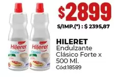 Hileret - Endulzante Clásico Forte x 500 Ml. Cód:18589