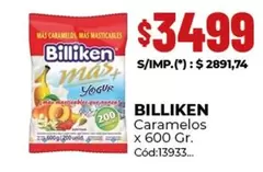 Billiken - mas+ Yogur Caramelos x 600 Gr. Cód:13933