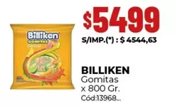 Billiken - Gomitas x 800 Gr.