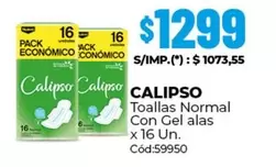Calipso - Toallas Normal Con Gel alas x 16 Un. Cód:59950