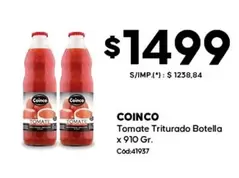 Coinco - Tomate Triturado Botella x 910 Gr. C

od:41937