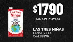 Las Tres Niñas - Leche x 1 Lt. Cód:28876