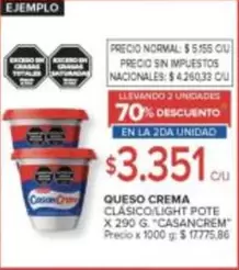 X$ - QUESO CREMA CLÁSICO/LIGHT POTE