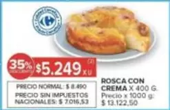 Carrefour - ROSCA CON CREMA