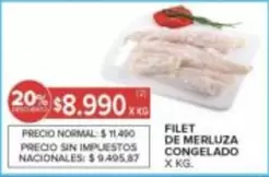 X$ - FILET DE MERLUZA CONGELADO