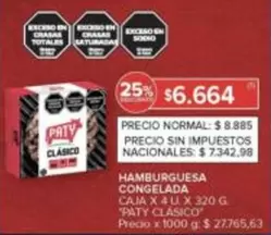 Paty - Hamburguesa Congelada