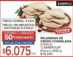 Carrefour - MILANESAS DE CERDO CONGELADAS