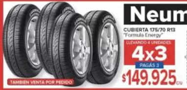 CUBIERTA 175/70 R13 "Formula Energy"