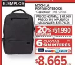 Carrefour - MOCHILA PORTANOTEBOOK