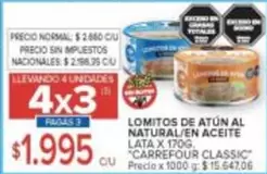 X$ - LOMITOS DE AT
UN AL NATURAL/EN ACEITE