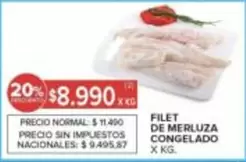 X$ - FILET DE MERLUZA CONGELADO