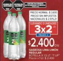 X$ - GASEOSA LIMA LIMON REGULAR