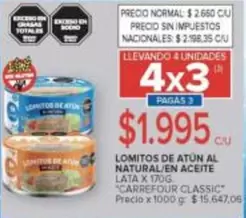 X$ - LOMITOS DE ATUN AL NATURAL/EN ACEITE