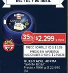 santa Rosa - QUESO AZUL HORMA