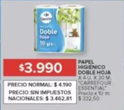 X$ - PAPEL HIGIÉNICO DOBLE HOJA