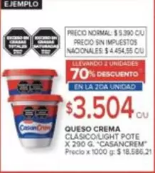 Casancrem - QUESO CREMA CLÁSICO/LIGHT POTE