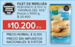 Granja del Sol - FILET DE MERLUZA REBOZADO